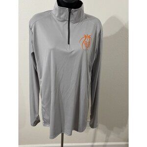 Badger Sport Womens Size Large Quarter Zip Pullover Gray Long Sleeves